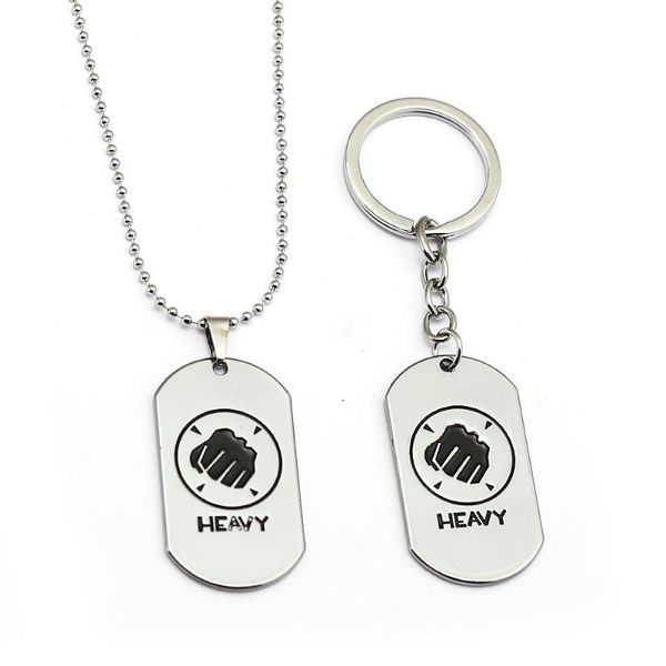 hsic game jewelry team fortress 2 keychain heavy dog tag pendant metal alloy keyring holder for fans porte clef hc12904, Silver
hsic game jewelry team fortress 2 keychain heavy dog tag pendant metal alloy keyring holder for fans porte clef hc12904, Silver