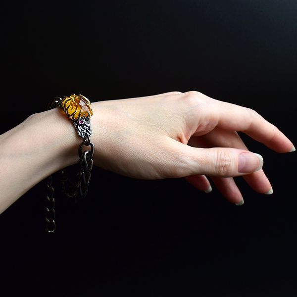 big black braided chain bracelet large irregular lt golden stones 20.5+3.5cm adjustable punk link bangle wrist women, Golden;silver
big black braided chain bracelet large irregular lt golden stones 20.5+3.5cm adjustable punk link bangle wrist women, Golden;silver