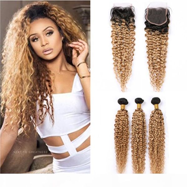 ombre hair bundles and closure kinky curly weaves human hair extensions #1b 27 light brown ombre virgin hair lace closure 4x4 with weaves, Black
ombre hair bundles and closure kinky curly weaves human hair extensions #1b 27 light brown ombre virgin hair lace closure 4x4 with weaves, Black