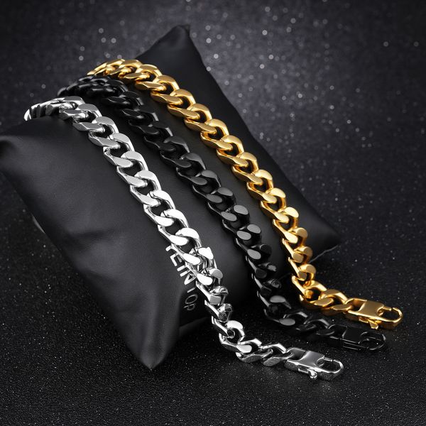 stainless steel identification designer fashion luxury sale men retro bracelet gifts mens chain curb cuban link rock charm hand bracelets, Black
stainless steel identification designer fashion luxury sale men retro bracelet gifts mens chain curb cuban link rock charm hand bracelets, Black