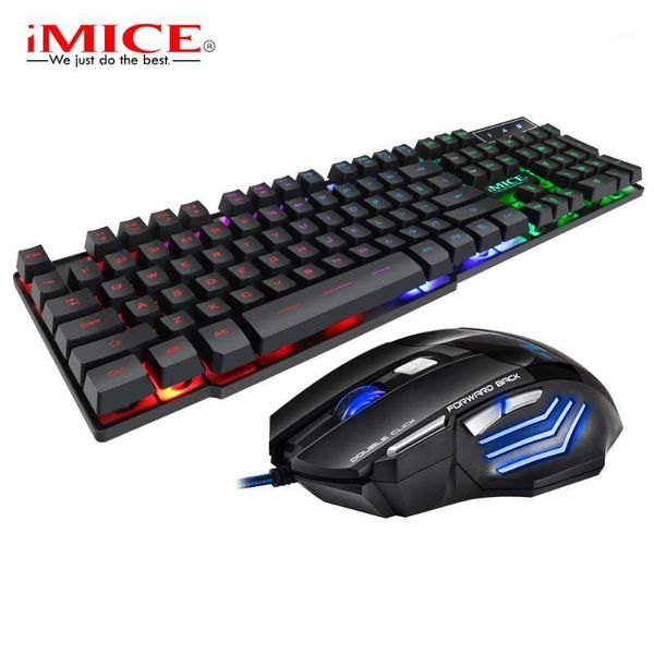manufacturers direct selling imice cross border desklapusb cable shining backlight suspension key cap keyboard and mouse1