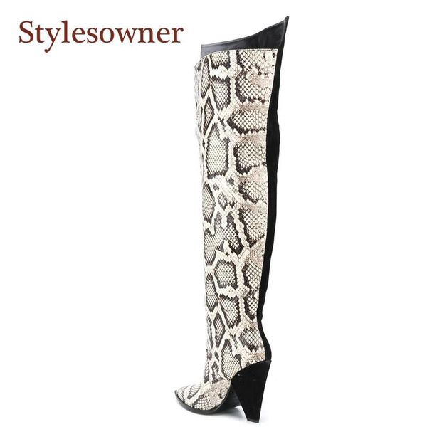boots genuine leather knee-high motorcycle super high-heels pointed-toe flock mixed microfiber long for woman winter, Black
boots genuine leather knee-high motorcycle super high-heels pointed-toe flock mixed microfiber long for woman winter, Black