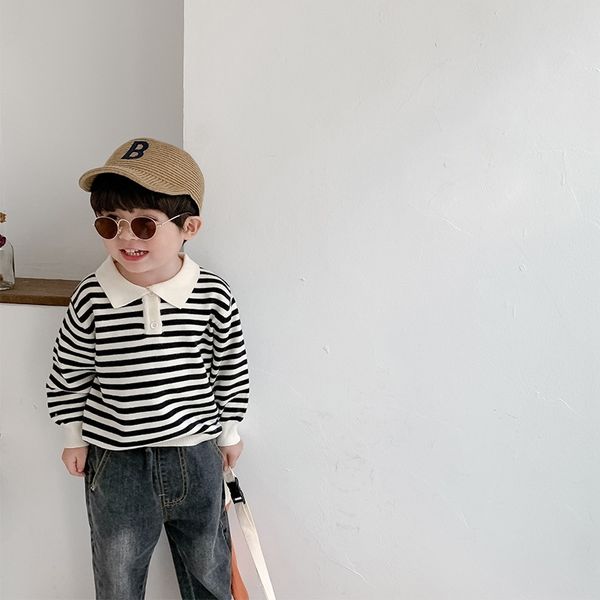 autumn winter boys and girls knitted soft striped sweaters children long sleeve turn-down collar pullovers 201128, Blue
autumn winter boys and girls knitted soft striped sweaters children long sleeve turn-down collar pullovers 201128, Blue