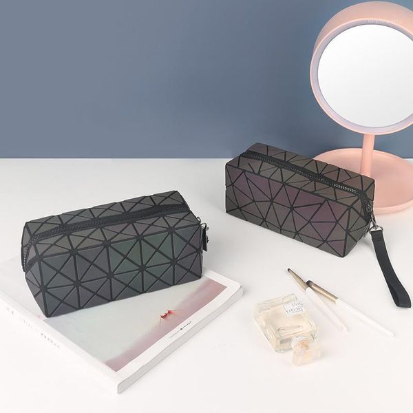 foldable rhombic luminous pu cosmetic bag women fashion makeup organizer bag travel toiletry cosmetics makeup pouch bolsa1
foldable rhombic luminous pu cosmetic bag women fashion makeup organizer bag travel toiletry cosmetics makeup pouch bolsa1