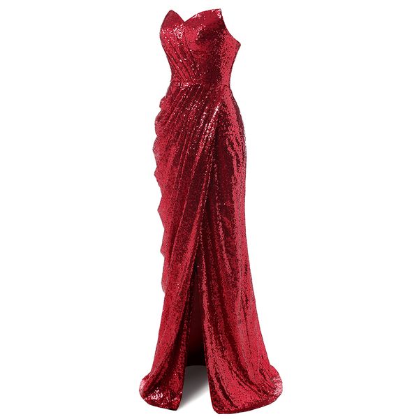 2020 Long Mermaid Prom Dresses Women Formal Evening Gown Sequins Elegant Prom Gown, Dark red
2020 Long Mermaid Prom Dresses Women Formal Evening Gown Sequins Elegant Prom Gown, Dark red