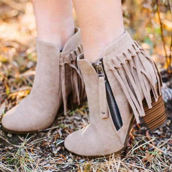 women tassel ankle boots woman zip high heels 2020 autumn winter pumps women's retro flock shoes ladies footwear plus size 35-43, Black
women tassel ankle boots woman zip high heels 2020 autumn winter pumps women's retro flock shoes ladies footwear plus size 35-43, Black