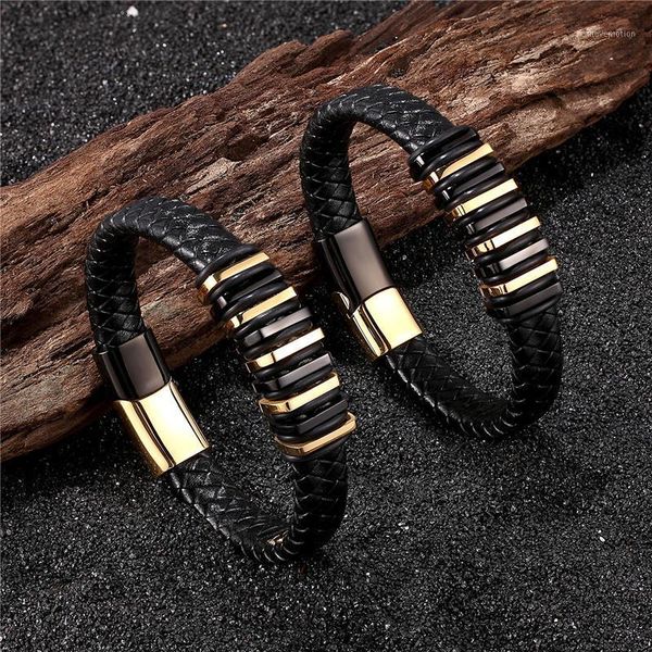 mkendn luxury accessories simulation building shape stainless steel men's leather bracelet bangel combination wild handsome gift1, Golden;silver
mkendn luxury accessories simulation building shape stainless steel men's leather bracelet bangel combination wild handsome gift1, Golden;silver