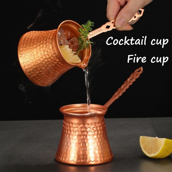 new copper-plated hammered turkish coffee cup milk jug french pressure pot long handle high temperature wine glass 330ml q0109
new copper-plated hammered turkish coffee cup milk jug french pressure pot long handle high temperature wine glass 330ml q0109