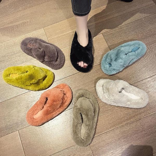 slippers cross hair women's outer wear european station 2021 autumn and winter fashion indoor cotton women, Black
slippers cross hair women's outer wear european station 2021 autumn and winter fashion indoor cotton women, Black