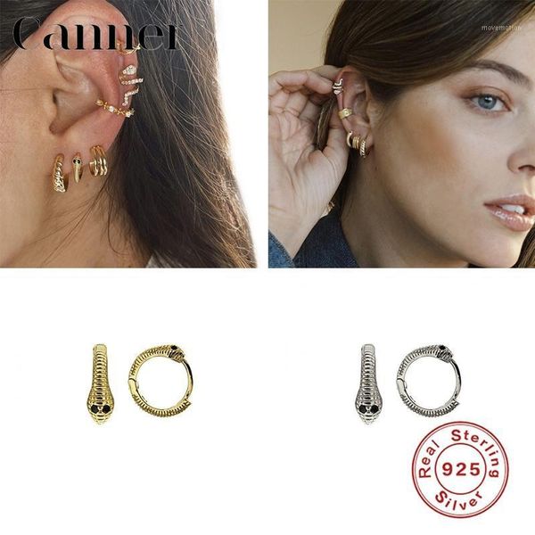 100% authentic 925 sterling silver hoop earring vintage creative snake huggie earring for women fine jewelry pendientes w51, Golden;silver
100% authentic 925 sterling silver hoop earring vintage creative snake huggie earring for women fine jewelry pendientes w51, Golden;silver