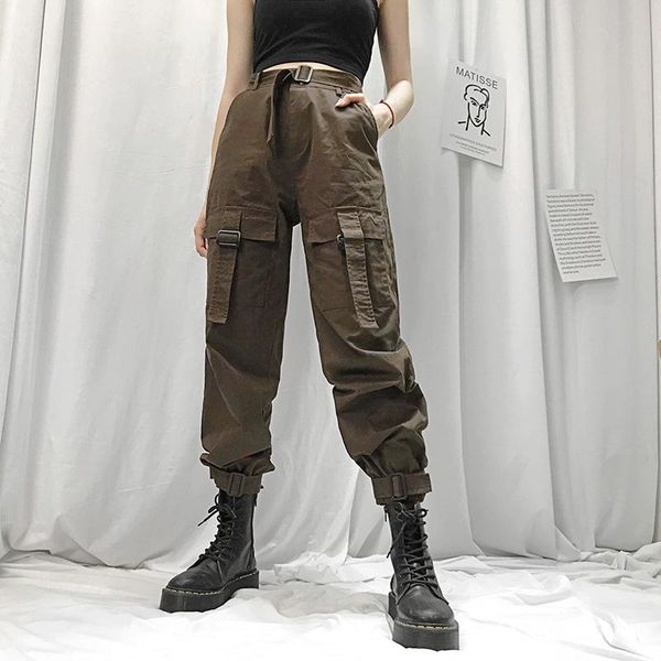 dada new cotton women streetwear cargo pants with sashes casual fashion pockets high waisted pantalon femme hip hop harem pants, Black;white
dada new cotton women streetwear cargo pants with sashes casual fashion pockets high waisted pantalon femme hip hop harem pants, Black;white