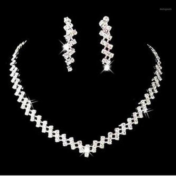 earrings & necklace women earring set bridal wedding jewelry shiny rhinestone gift fashion1, Silver
earrings & necklace women earring set bridal wedding jewelry shiny rhinestone gift fashion1, Silver