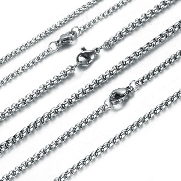 2/3/4/5/7mm wide gold silvercolor 316l stainless steel box chain necklace matching pendant fashion chain choker gift 7-40inch, Silver
2/3/4/5/7mm wide gold silvercolor 316l stainless steel box chain necklace matching pendant fashion chain choker gift 7-40inch, Silver