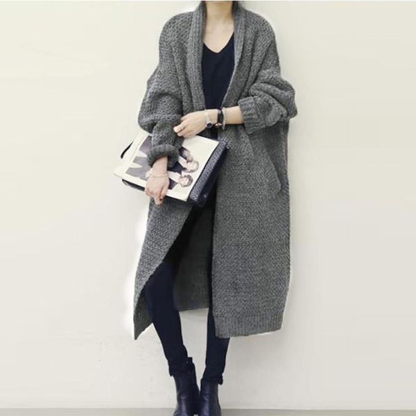 women sweaters casual elegant ol plus size loose cardigan thick lapel solid female spring warm vintage wool long knitwear, White;black
women sweaters casual elegant ol plus size loose cardigan thick lapel solid female spring warm vintage wool long knitwear, White;black