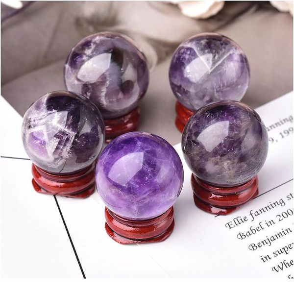 natural dream amethyst ball reiki healing stone home decoration energy stone gemstone ball mineral meditation orname qylfzs, Black
natural dream amethyst ball reiki healing stone home decoration energy stone gemstone ball mineral meditation orname qylfzs, Black