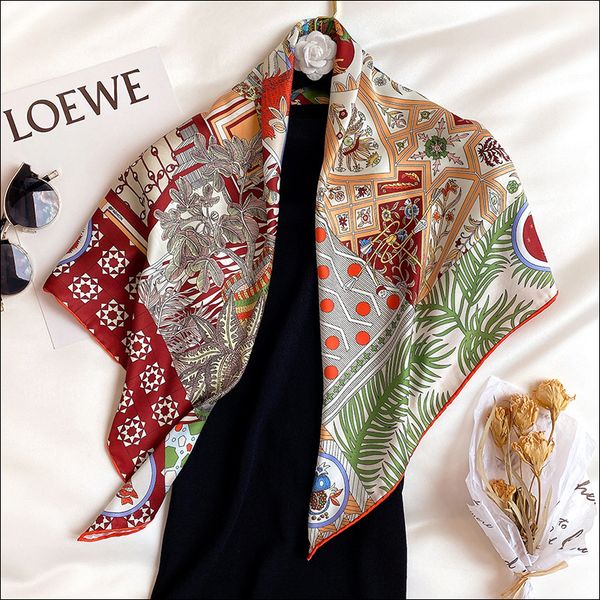 women's scarves female silk head scarves for ladies hand rolled scarf 90 foulard luxe la danse des amazones, Blue;gray
women's scarves female silk head scarves for ladies hand rolled scarf 90 foulard luxe la danse des amazones, Blue;gray