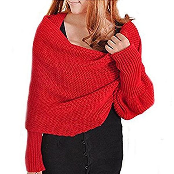 women artificial wool scarf female winter warm wraps office home daily soft with sleeve protective knit scarfs, Blue;gray
women artificial wool scarf female winter warm wraps office home daily soft with sleeve protective knit scarfs, Blue;gray