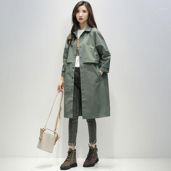 2020 autumn casual british new fashion single breasted simple classic long trench coat chic female streetwear windbreaker t021, Tan;black
2020 autumn casual british new fashion single breasted simple classic long trench coat chic female streetwear windbreaker t021, Tan;black