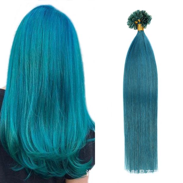 2021 new blue color human nail hair traceless extension bunch bangbang hair wigs european and american fashion wig extensions, Black
2021 new blue color human nail hair traceless extension bunch bangbang hair wigs european and american fashion wig extensions, Black