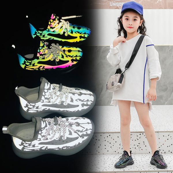 spring 2020 girls boys reflective lace-up sneakers toddler/little/big kid casual trainers children lightweight luminous shoes, Black;red
spring 2020 girls boys reflective lace-up sneakers toddler/little/big kid casual trainers children lightweight luminous shoes, Black;red