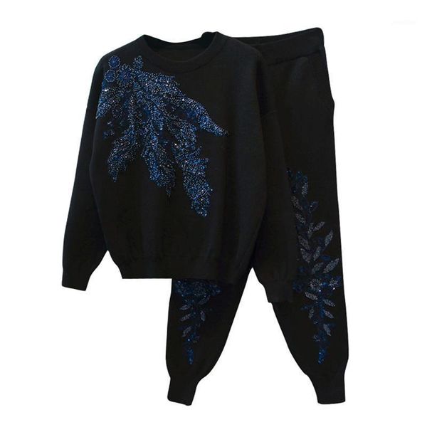high street new stylish 2020 runway women's o-neck long sleeve sequined knitting sweater pants suit set1, Gray
high street new stylish 2020 runway women's o-neck long sleeve sequined knitting sweater pants suit set1, Gray