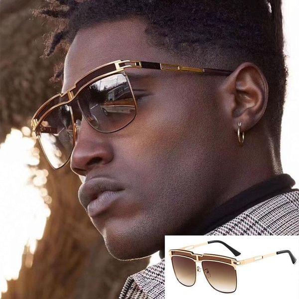 sunglasses model brown oversized men steam punk square sun glasses metal eyewear shades for women oculos gradient, White;black
sunglasses model brown oversized men steam punk square sun glasses metal eyewear shades for women oculos gradient, White;black