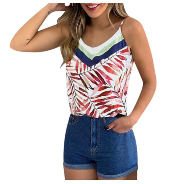 women leaf print tank new summer v-neck vest sleeeveless shirt casual beach holiday blouse #lr3, White
women leaf print tank new summer v-neck vest sleeeveless shirt casual beach holiday blouse #lr3, White