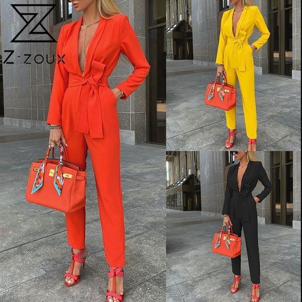 z-zoux women jumpsuit deep v neck long sleeve bow bandage rompers womens jumpsuit temperament bandage jumpsuit long rompers y200904, Black;white
z-zoux women jumpsuit deep v neck long sleeve bow bandage rompers womens jumpsuit temperament bandage jumpsuit long rompers y200904, Black;white