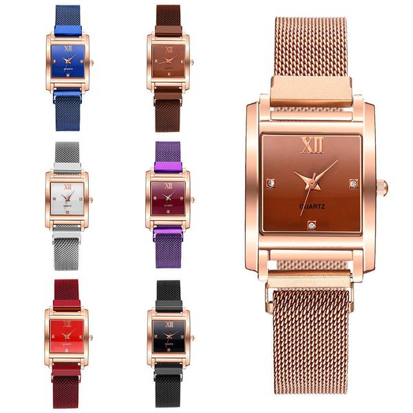 2020 watch women alloy case casual simple square wristwatch female magnetic buckle mesh quartz watch gift clock reloj de mujer, Silver
2020 watch women alloy case casual simple square wristwatch female magnetic buckle mesh quartz watch gift clock reloj de mujer, Silver