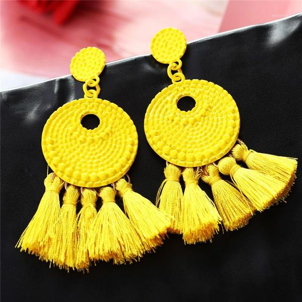 bohemian yellow big statement fringe earrings women handmade tassel beads drop earrings candy color girls hanging brincos1, Silver
bohemian yellow big statement fringe earrings women handmade tassel beads drop earrings candy color girls hanging brincos1, Silver