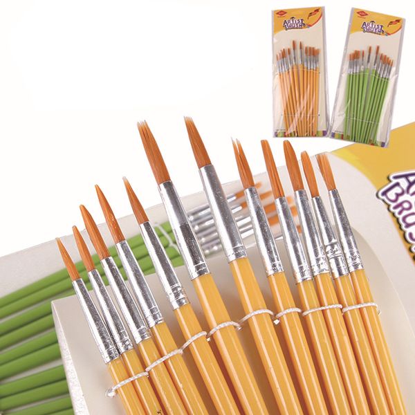 12 pcs/set nylon paint brush hair set watercolor paintbrush acrylic oil painting sources hook line pen drawing art water brush, Black;red
12 pcs/set nylon paint brush hair set watercolor paintbrush acrylic oil painting sources hook line pen drawing art water brush, Black;red