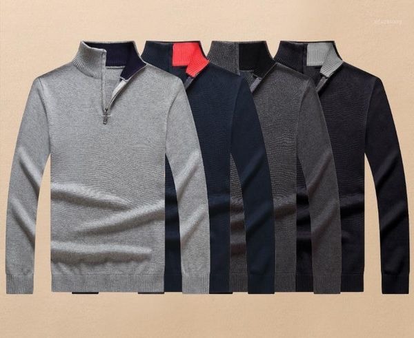 men's half zipper cotton sweater jersey big horse jumper hombre pull homme hiver pullover men knitted sweaters1, White;black
men's half zipper cotton sweater jersey big horse jumper hombre pull homme hiver pullover men knitted sweaters1, White;black