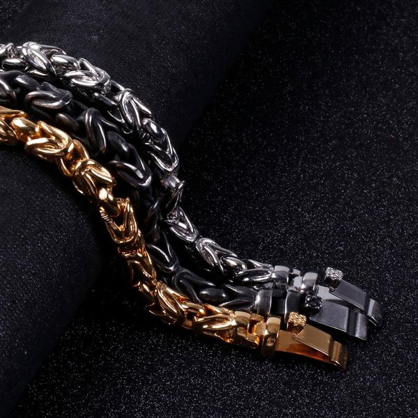 60g heavy 8mm wide 8.66'' /gold/black stainless steel knot chain link casting bangle bracelet for men
60g heavy 8mm wide 8.66'' /gold/black stainless steel knot chain link casting bangle bracelet for men