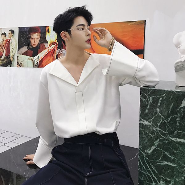 2021 S-6xl!! New Fall Runway Alternative V-neck Design Door Wide Sleeve Shirts Loose From Men's Shirt Long Popular . JSY0, Black
2021 S-6xl!! New Fall Runway Alternative V-neck Design Door Wide Sleeve Shirts Loose From Men's Shirt Long Popular . JSY0, Black