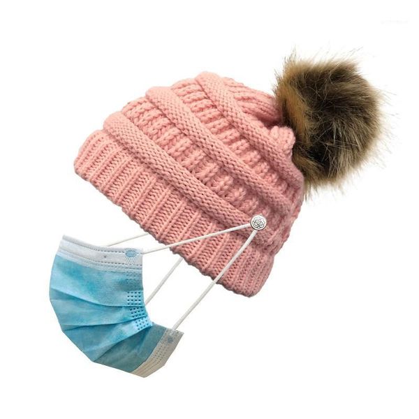 women winter knit solid color beanie cap with detachable side buttons pompom hollow out criss cross skull cap1, Blue;gray
women winter knit solid color beanie cap with detachable side buttons pompom hollow out criss cross skull cap1, Blue;gray