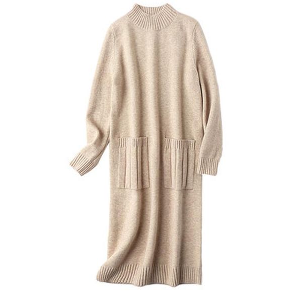 women's sweaters 2021 arrivals long dress spring autumn turtleneck sweater female knitted pullover trendy solid lady bottoming pocket, White;black
women's sweaters 2021 arrivals long dress spring autumn turtleneck sweater female knitted pullover trendy solid lady bottoming pocket, White;black