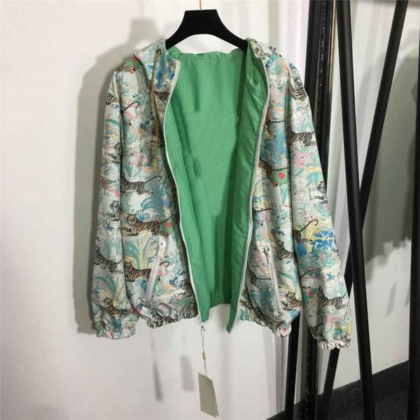 new spring women hooded jackets tiger pattern printed windbreaker two color double sided wear zipper coat, Black;brown
new spring women hooded jackets tiger pattern printed windbreaker two color double sided wear zipper coat, Black;brown