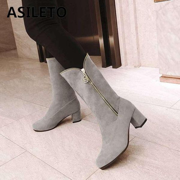 asileto new winter mid calf boots women suede leather round toe thick heels zipper black grey large size 48 booties botas mujer
asileto new winter mid calf boots women suede leather round toe thick heels zipper black grey large size 48 booties botas mujer