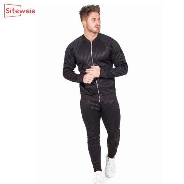 siteweie muscle fitness men clothing set stripe sports suits casual outfits mens joggers 2 piece set balck tracksuit g432 201109, Gray
siteweie muscle fitness men clothing set stripe sports suits casual outfits mens joggers 2 piece set balck tracksuit g432 201109, Gray