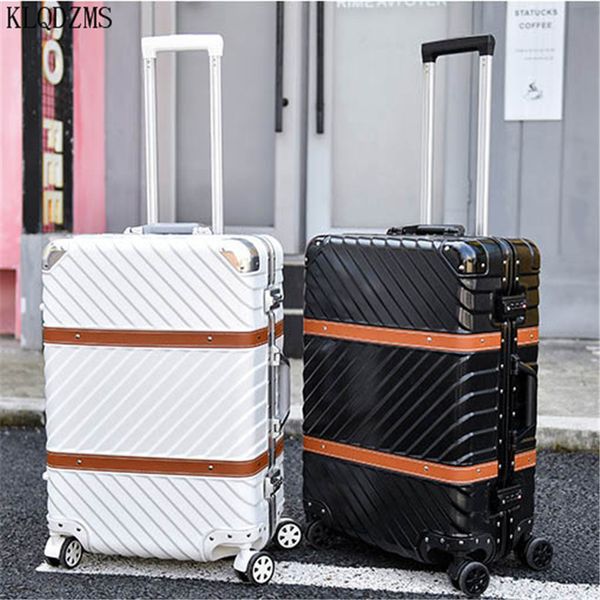 klqdzms 20/22/24/26/ retro rolling luggage spinner women password trolley suitcase aluminum frame travel luggage on wheels lj201118
klqdzms 20/22/24/26/ retro rolling luggage spinner women password trolley suitcase aluminum frame travel luggage on wheels lj201118