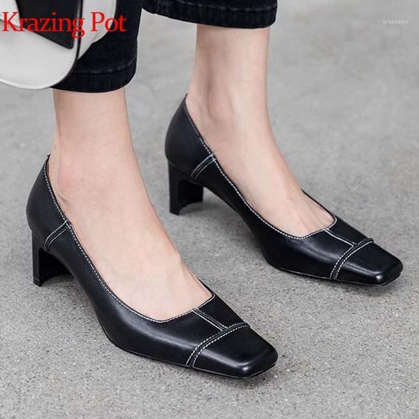 krazing pot saling genuine leather square toe high heels sewing handmade gorgeous french romantic autumn spring pumps l111, Black
krazing pot saling genuine leather square toe high heels sewing handmade gorgeous french romantic autumn spring pumps l111, Black