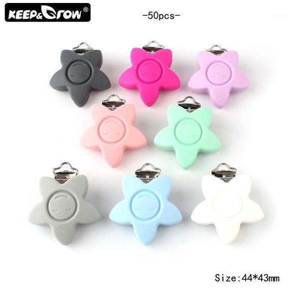 keep&grow 50pcs star silicone pacifier clips baby teething beads grade silicone clip diy pacifier chain toys accessories1
keep&grow 50pcs star silicone pacifier clips baby teething beads grade silicone clip diy pacifier chain toys accessories1