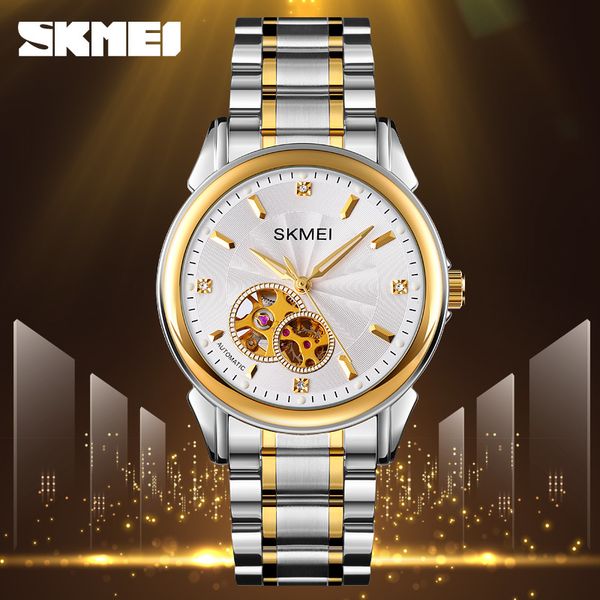 luxury fashion automatic watch men's business waterproof clock quartz skeleton hollow watches brand skmei mens wristwatches, Slivery;brown
luxury fashion automatic watch men's business waterproof clock quartz skeleton hollow watches brand skmei mens wristwatches, Slivery;brown