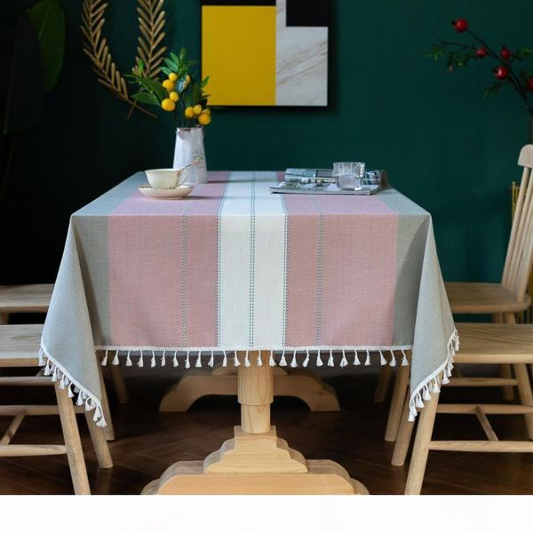 striped tablecloth party dinner cotton and linen tablecloth with tassel home european-style table cover
striped tablecloth party dinner cotton and linen tablecloth with tassel home european-style table cover