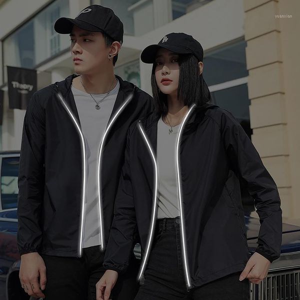 men women windproof jacket quick dry windbreaker coat reflective zipper hoodies couple fashin solid summer mens jackets1, Black;brown
men women windproof jacket quick dry windbreaker coat reflective zipper hoodies couple fashin solid summer mens jackets1, Black;brown