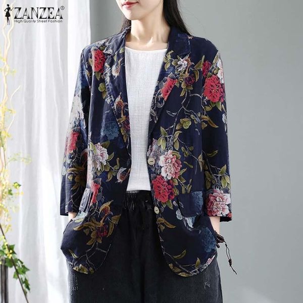 women's suits & blazers 2021 autumn floral print cotton linen thin blazer zanzea vintage women lapel long sleeve cardigan coats outwear, White;black
women's suits & blazers 2021 autumn floral print cotton linen thin blazer zanzea vintage women lapel long sleeve cardigan coats outwear, White;black