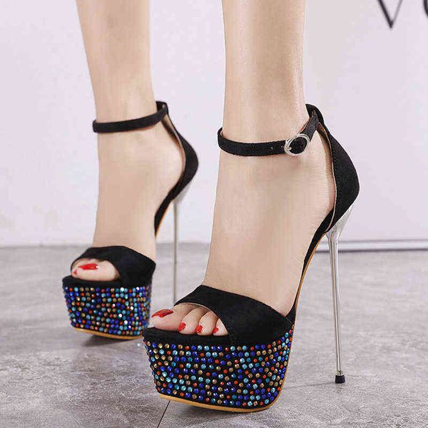 color rivet waterproof platform stiletto women's shoes banquet show super high-heeled sandals, Black
color rivet waterproof platform stiletto women's shoes banquet show super high-heeled sandals, Black