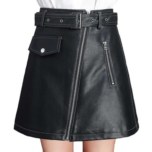 pu leather skirst women spring autumn fashion black mini skirt zipper a-line package high waist leather skirts with belt
pu leather skirst women spring autumn fashion black mini skirt zipper a-line package high waist leather skirts with belt