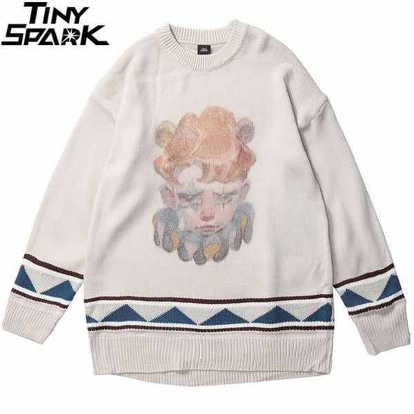 men hip hop sweater pullover streetwear crying boy girl print knitted sweater retro vintage autumn hiphop sweaters loose 201201, White;black
men hip hop sweater pullover streetwear crying boy girl print knitted sweater retro vintage autumn hiphop sweaters loose 201201, White;black