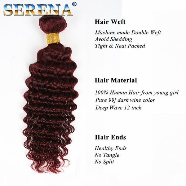 wine red 99j deep wave hair weft extension burgundy deep curly brazilian hair 3 bundles with closure 4pcs lot 13x4 ear to ear frontal, Black;brown
wine red 99j deep wave hair weft extension burgundy deep curly brazilian hair 3 bundles with closure 4pcs lot 13x4 ear to ear frontal, Black;brown